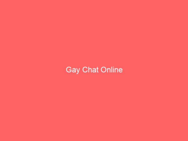 Gay Chat Online